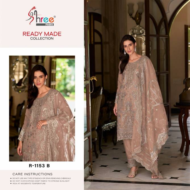 R 1153 By Shree Embroidery Pakistani Readymade Suits Wholesale Price In Surat